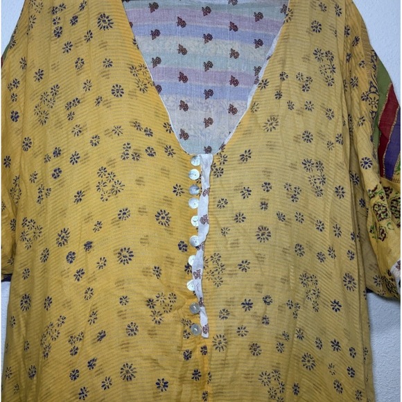 Kantha Bae Eva Romper Colorful Hippie Bohemian Gypsy One Piece Jumpsuit Relaxed - Picture 8 of 10